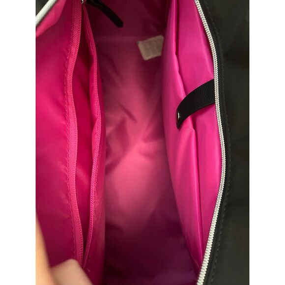 NWT Sarah Jessica Parker RFID convertible weekender bag in black and candy - Picture 9 of 15